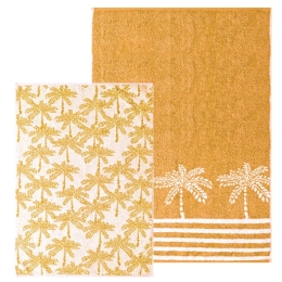 Πετσέτες Florida 03 (Σετ 2τμχ) Mustard Kentia Σετ Πετσέτες 70x140cm 100% Βαμβάκι