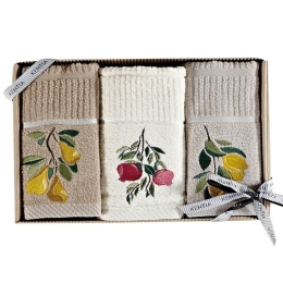 Πετσέτες Κουζίνας Regalo 234 (Σετ 3τμχ) Beige-Ecru Kentia 40x70cm 100% Βαμβάκι