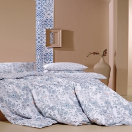 Σεντόνια Anubis 22 (Σετ 4τμχ) Grey-Petrol-Beige Kentia King Size 270x270cm 100% Βαμβακερό Περκάλι