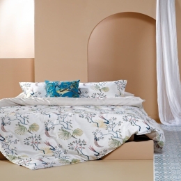 Σεντόνια Fabiano 12 (Σετ 4τμχ) Green-Pink Kentia Υπέρδιπλο 240x270cm 100% Βαμβακοσατέν