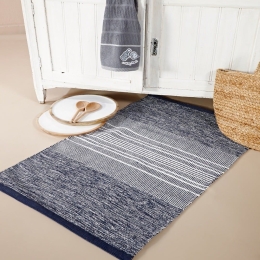 Χαλάκι Κουζίνας Miller 01 Blue-White Kentia 70X200cm Βαμβάκι