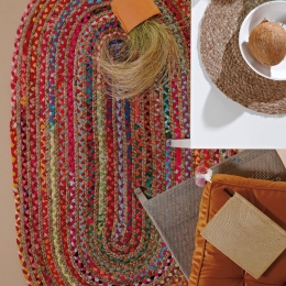 Χαλάκι Yute 233 Οβάλ Multi Kentia 70Χ130cm