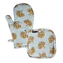 Γάντι Κουζίνας Με Πιάστρα Giardino (Σετ 2τμχ) Off White Kentia 100% Βαμβάκι