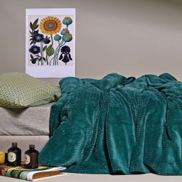 Κουβέρτα Stanley 02 Emerald Kentia Υπέρδιπλο 240x220cm Πολυέστερ