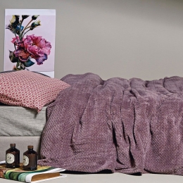 Κουβέρτα Stanley 35 Plum Kentia Μονό 160x240cm Πολυέστερ
