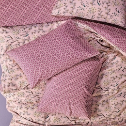 Μαξιλαροθήκες Clementine 18A (Σετ 2τμχ) Old Rose-Beige Kentia 50Χ70 50x70cm 100% Βαμβάκι