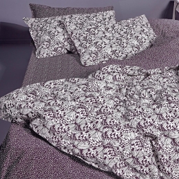 Μαξιλαροθήκες Gracy 42 (Σετ 2τμχ) Eggplant-Ecru Kentia 50Χ70 50x70cm 100% Πενιέ Βαμβάκι