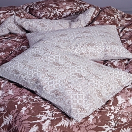 Μαξιλαροθήκες Hope 04A (Σετ 2τμχ) Eggplant-Light Pink Kentia 50Χ70 50x70cm 100% Βαμβάκι