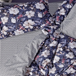 Μαξιλαροθήκες Marilou 39 (Σετ 2τμχ) Lavender Blue-Ecru Kentia 50Χ70 50x70cm 100% Βαμβακοσατέν