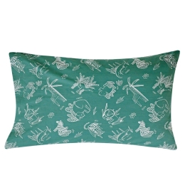 Μαξιλαροθήκες Παιδικές Gazele A (Σετ 2τμχ) Green-White Kentia 50Χ70 50x70cm 100% Βαμβάκι