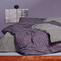 Πάπλωμα Bentley 42 Purple-Ecru Kentia Μονό 160x240cm 100% Βαμβάκι