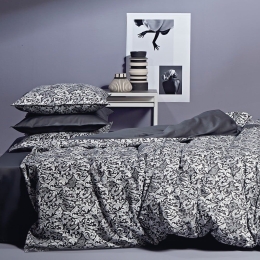 Πάπλωμα Fazel 22 Dark Grey-Silver Kentia Υπέρδιπλο 220x240cm 100% Βαμβακοσατέν