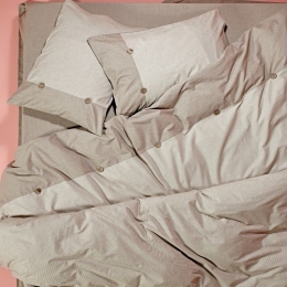 Παπλωματοθήκη Peach 26 (Σετ 3τμχ) Beige Kentia King Size 260x240cm 100% Βαμβάκι