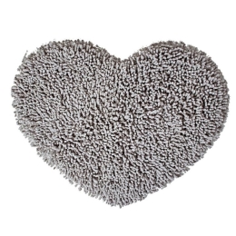 Πατάκι Μπάνιου Cuore 22 Grey Kentia 50X60 50x60cm Βαμβάκι-Chenille