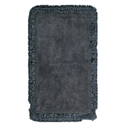 Πατάκι Μπάνιου Rafla 24 Anthracite Kentia 60Χ90 60x90cm 100% Βαμβάκι