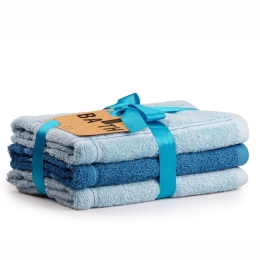 Πετσέτες Brody 32 (Σετ 3τμχ) Blue Kentia Προσώπου 50x90cm 100% Βαμβάκι