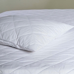 Κάλυμμα Στρώματος Καπιτονέ Capitol White Kentia Ημίδιπλο 120x233cm Βαμβάκι-Πολυέστερ