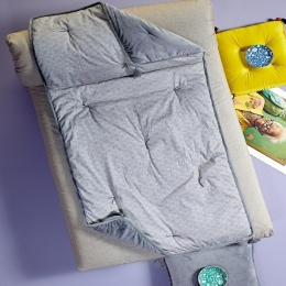 Futon Yorick 22 Grey Kentia Διθέσιο 75x160cm Βαμβάκι-Πολυέστερ
