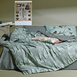Σεντόνια Benton 02 (Σετ 4τμχ) Green-Anthracite Kentia Μονό 160x270cm 100% Βαμβάκι