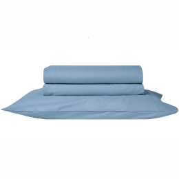 Σεντόνι Essential 19 Με Λάστιχο Blue Kentia Υπέρδιπλo 160x235cm 100% Πενιέ Βαμβάκι