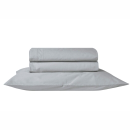 Σεντόνι Essential 22  Με Λάστιχο Light Grey Kentia Υπέρδιπλo 160x235cm 100% Πενιέ Βαμβάκι