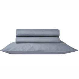 Σεντόνι Essential 24 Με Λάστιχο Grey Kentia Διπλό 140x235cm 100% Πενιέ Βαμβάκι