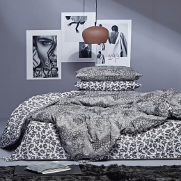 Σεντόνια Gordon 30 (Σετ 4τμχ) Dark Grey-White Kentia Υπέρδιπλο 240x270cm 100% Βαμβάκι