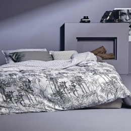 Σεντόνια Hamza 22 (Σετ 4τμχ) Ecru-Grey Kentia King Size 270x270cm 100% Βαμβακοσατέν