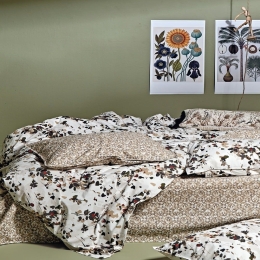 Σεντόνια Jesnsen 15 (Σετ 4τμχ) Beige-Green-Terracotta Kentia Υπέρδιπλo 240x270cm 100% Πενιέ Βαμβάκι