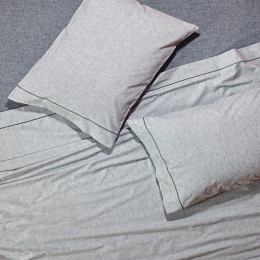Σεντόνια Peach 22 (Σετ 4τμχ) Grey Kentia Υπέρδιπλο 240x270cm 100% Βαμβάκι