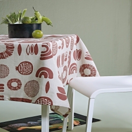 Τραπεζομάντηλο Αλέκιαστο Luanda 08 Terracotta Kentia 140X180 100% Βαμβάκι