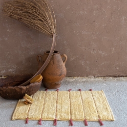 Πατάκι Μπάνιου Amaya Beige Nima 70 x 110 70x110cm 100% Βαμβάκι