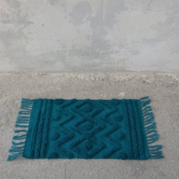 Πατάκι Μπάνιου Enzo Blue Nima 50 X 80 50x80cm 100% Βαμβάκι