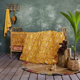 Κουβερλί Βρεφικό Leobaby Orange Nima 100x140cm 100% Βαμβάκι