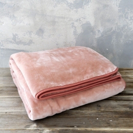 Κουβέρτα Βελουτέ Coperta Pink Nima Υπέρδιπλο 220x240cm Πολυέστερ