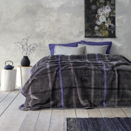 Κουβέρτα ΒελουτέGlen Anthracite Nima Υπέρδιπλο 220x240cm Πολυέστερ