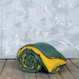 Πάπλωμα Abalone Green - Mustard Beige Nima Μονό 160x240cm Microfiber