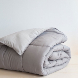 Πάπλωμα Abalone Light Grey-Dark Grey Nima Μονό 160x240cm Microfiber