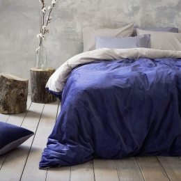Παπλωματοθήκη Nuan Blue Nima Υπέρδιπλο 220x240cm Πολυέστερ