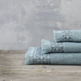 Πετσέτα Meili Dusty Aqua Nima Σώματος 70x140cm 100% Βαμβάκι
