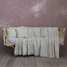 Ριχτάρι Moeder Ivory Nima Τριθέσιο 180x300cm Chenille