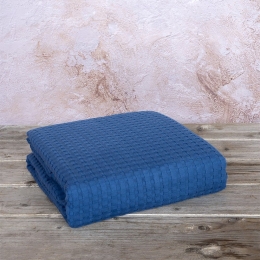Κουβέρτα Habit Blue Nima King Size 240x260cm 100% Βαμβάκι