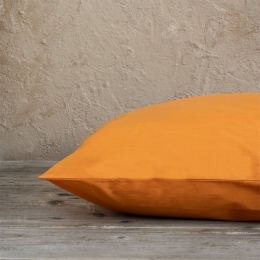 Μαξιλαροθήκες Unicolors (Σετ 2τμχ) Deep Orange Nima 52X72 100% Βαμβάκι