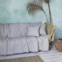 Ριχτάρι Kesia Grey Nima Τριθέσιο 180x300cm Βαμβάκι-Πολυέστερ