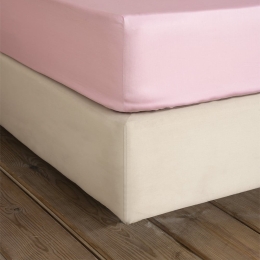 Σεντόνι Superior Satin Με Λάστιχο Soft Pink Nima King Size 180x234cm 100% Βαμβακοσατέν