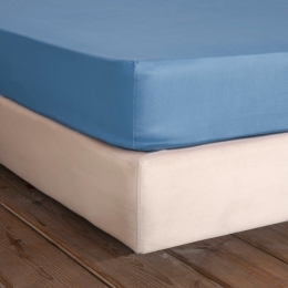 Σεντόνι Superior Satin Με Λάστιχο Denim Blue Nima Υπέρδιπλο 160x234cm 100% Βαμβακοσατέν