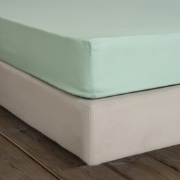 Σεντόνι Unicolors Με Λάστιχο Pistacchio Nima King Size 180x232cm 100% Βαμβάκι