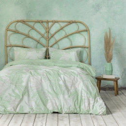 Σεντόνια Aissa Με Λάστιχο (Σετ 3τμχ) Jungle Green Nima Μονό 100x232cm Viscose-Βαμβάκι