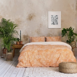 Σεντόνια Mamba Με Λάστιχο (Σετ 4τμχ) Deep Orange Nima King Size 180x232cm Viscose-Βαμβάκι