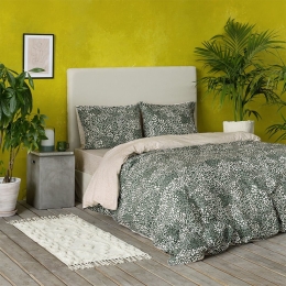 Σεντόνια Mamba Με Λάστιχο (Σετ 3τμχ) Jungle Green Nima Μονό 100x232cm 100% Βαμβάκι